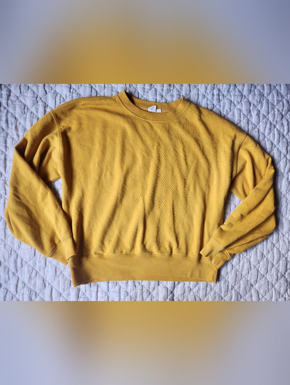Womens Gap Gold Cropped Sweatshirt Size Small Tall
